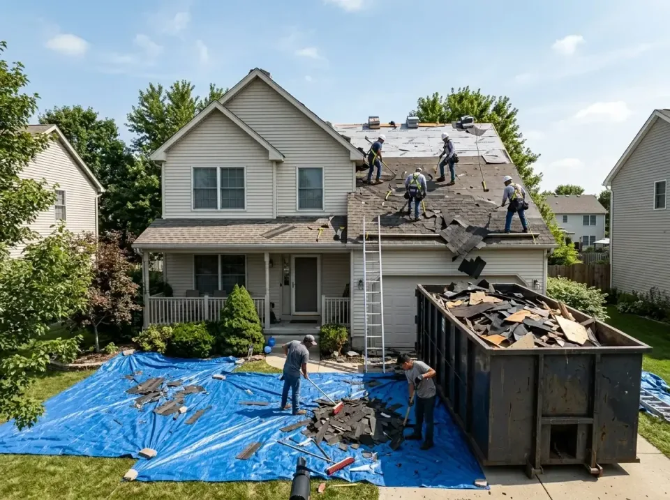 roof-replacement-debris-remova-004 — frequently asked questions, Cheapest Dumpster Rentals in El Paso, IL
